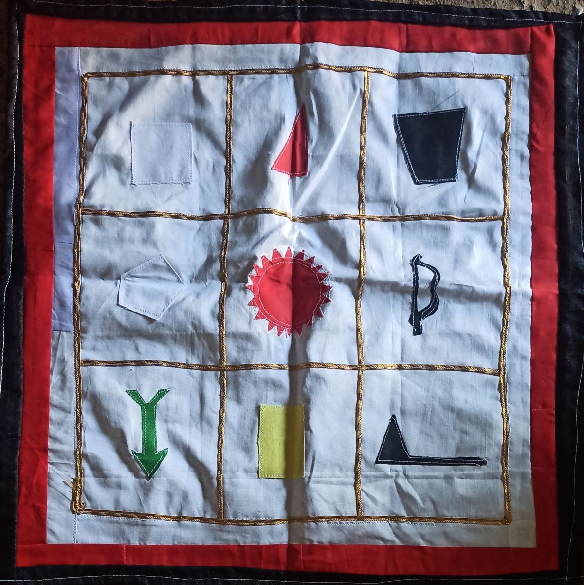 Manglik vedi set: set of Navgrah and Shodash Matrika Chakara